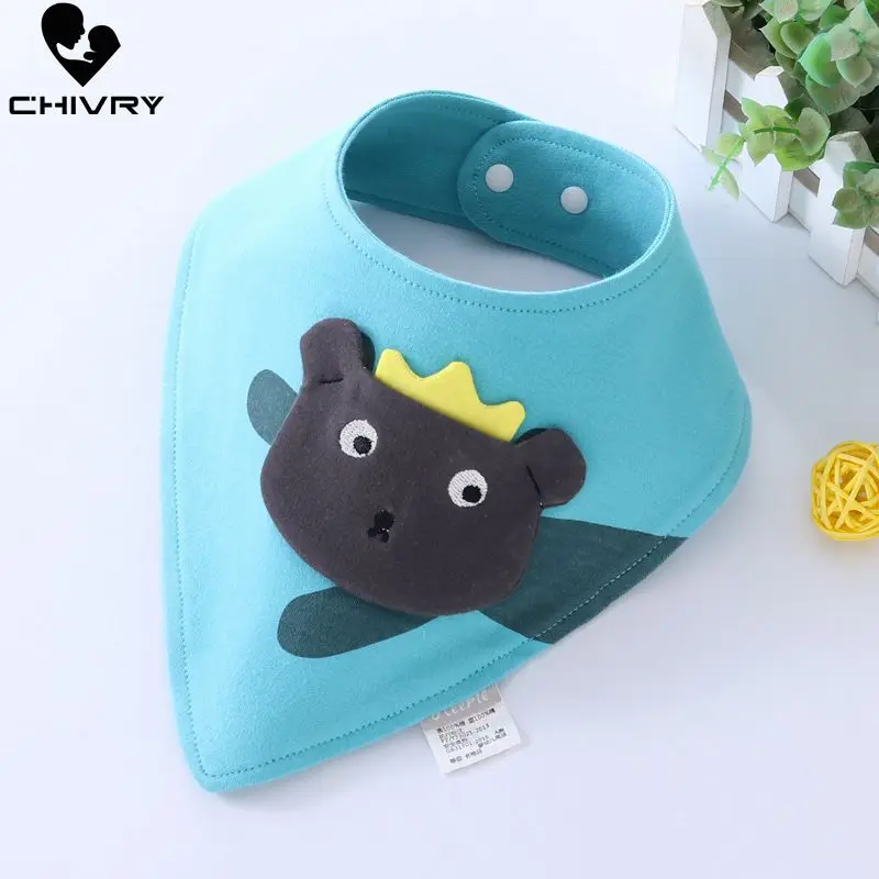 Chivry 100% хлопок бандана для девушки нагрудник ткань мультяшный принт треугольные