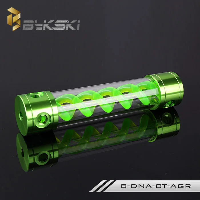 

Bykski B-DNA-CT-AGR T-Virus Transparent Reservoir Tank with Led 180/260mm Green Metal Cap