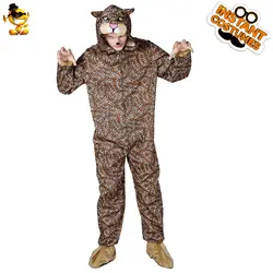 Зимние мужские леопардовая пижама костюм имитация смешно Ночная сорочка с леопардовым принтом Костюмы для нарядное платье леопардовая