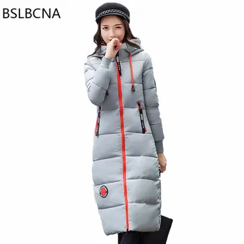 

Korean 2020 Parkas Cotton Dowm Clothing Thick Loose Bodycon Cotton Padded Overcoat Women Mid Long Plus Size Coat Female A314