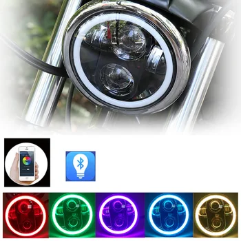 

5-3/4" 5.75 inch Motorcycle 883 LED Projector Halo Headlight for Spotlight Driving Light Iron 883 Headlamp