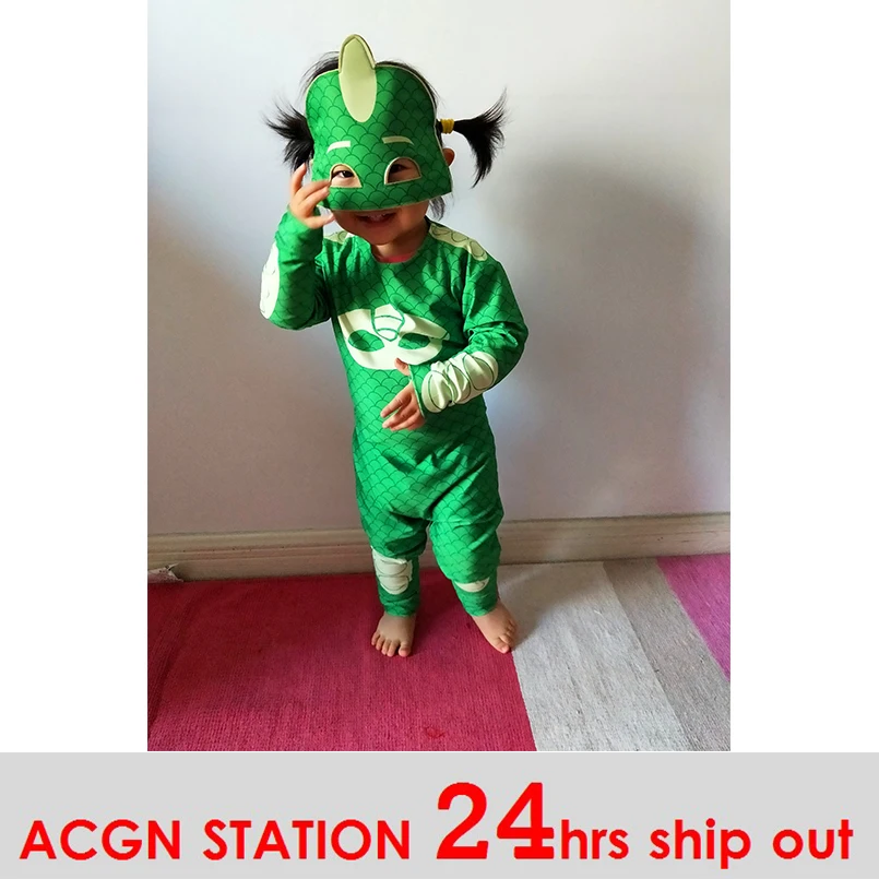 cartoon costumes Les Pyjamasques gluglu Yoyo hero cosplay Costume Birthday Party Set  for Halloween kid costume