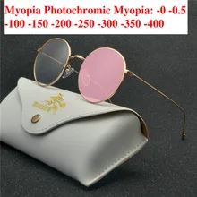 Женские фотохромные очки для близорукости из титанового сплава, очки для близорукости, солнцезащитные очки с переходом, линзы UV400 NX