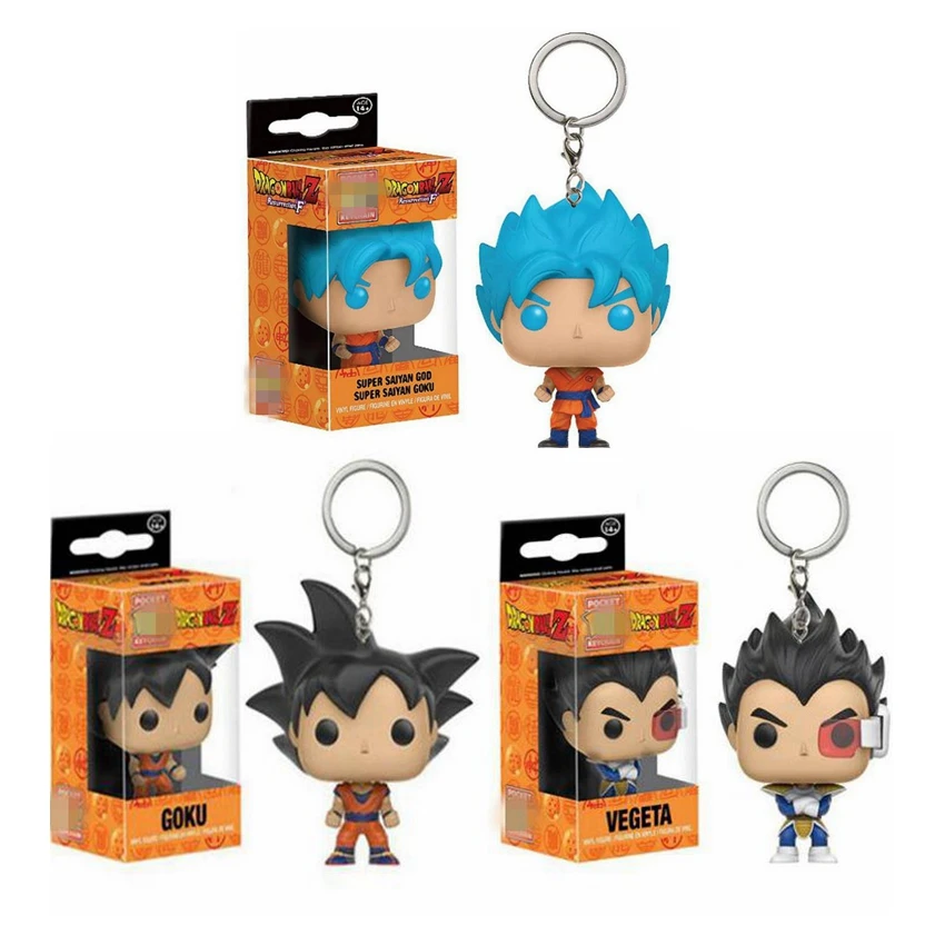 

Dragon Ball Pocket Keychain Official Goku Vegeta Characters Action Figure Collectible Model Keyring Toys With Box