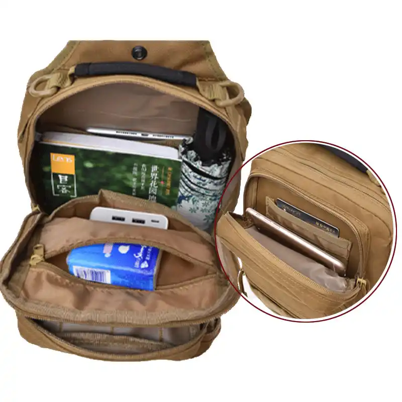 SIWEI Mochila de Pecho t/áctica al Aire Libre Bolsa Militar Caza Bolsas de Pesca Camping Senderismo Ej/ército Senderismo Mochilas Paquete de Hombro para Llevar Almohadilla tel/éfono Inteligente