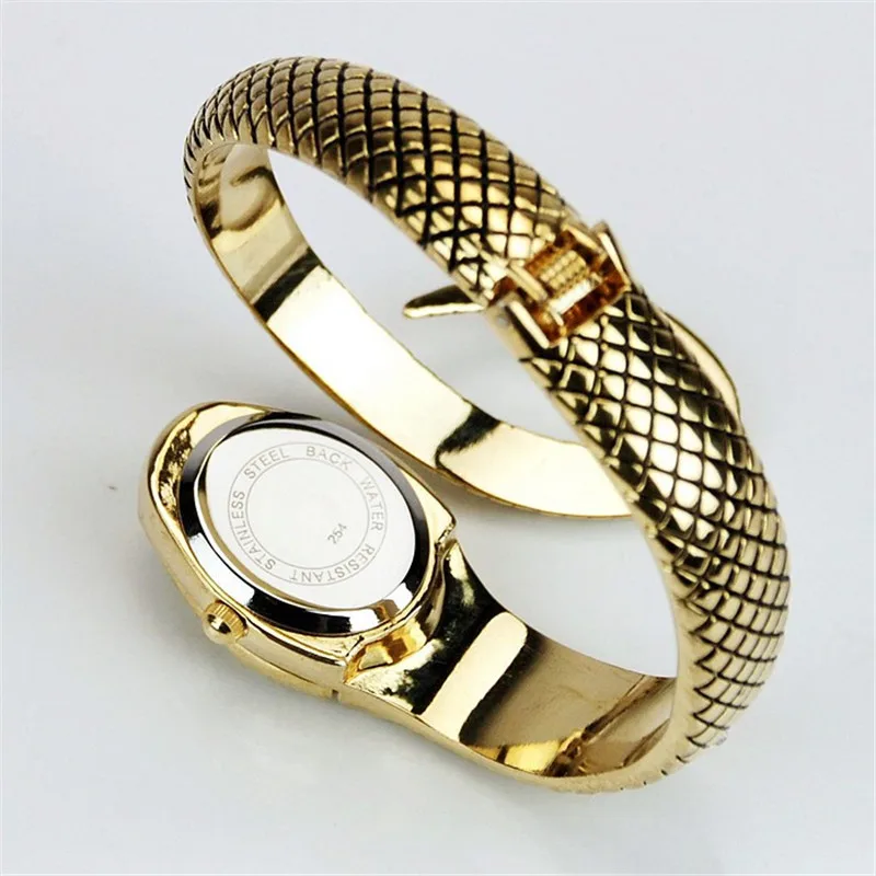 GLE& VDO, женские часы, модные роскошные часы с серебряным браслетом, женские часы, кварцевые женские наручные часы, змеиная форма