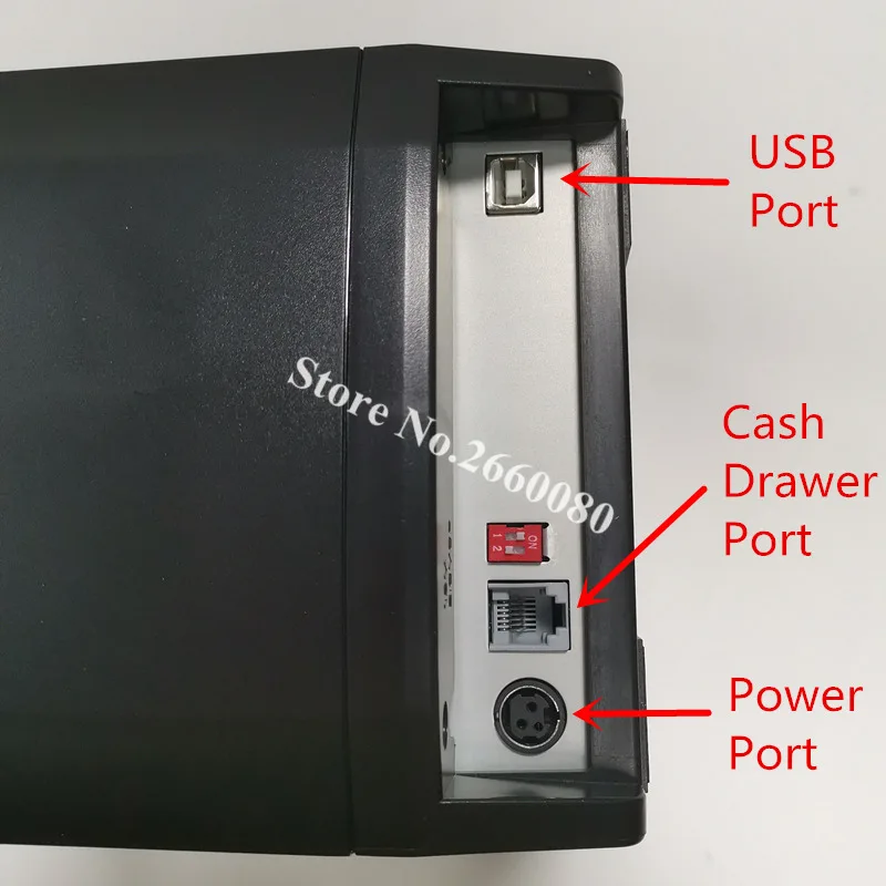 80 мм Термопринтер чеков и этикеток для супермаркета POS системы куриный чековый с USB портом и кассовым ящиком