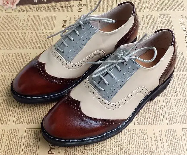 Из натуральной кожи на плоской подошве обувь ручной работы сапоги мужские коричневый бежевый Zapatos de cuero de Hombre оксфорды броги masculino