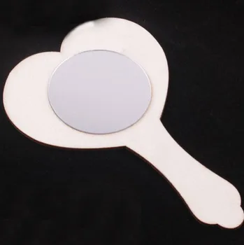 

DIY Wooden Mirror Models Creative Pearl Snowflake Clay Mirror Molds Children's Promotional Gift 20Pcs / Lot Free Shipping