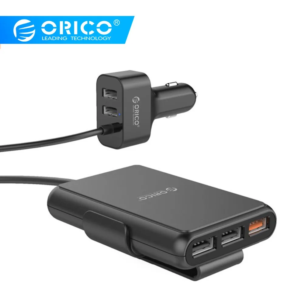 ORICO 5 USB output QC3.0 Car quick charge 3.0 Universal USB Fast charger 52W For Iphone x 8
