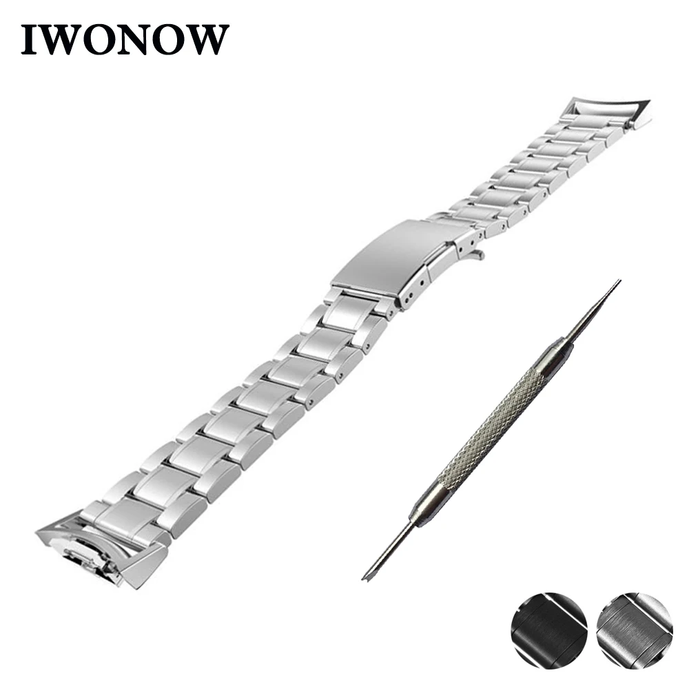 

Stainless Steel Watch Band 5 Pointer Strap for Samsung Gear S2 SM-R720 / SM-R730 Folding Clasp Belt Bracelet Black Gold Silver