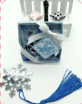 

1000pcs Newly arrive Rushed Real Book Marker Snowflake Bookmarks Wedding Supplies Pendant Gifts Tassel Favors 1000PCS