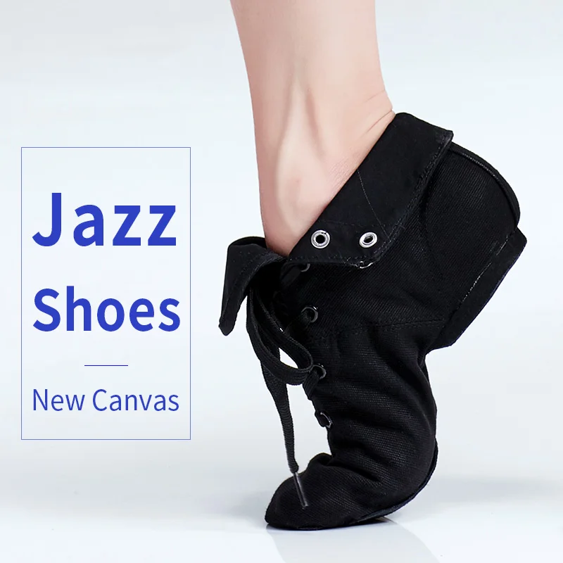Black Lightweight Lace Up Split Sole Jazz Dance Practice Sneaker Shoes By Katz 