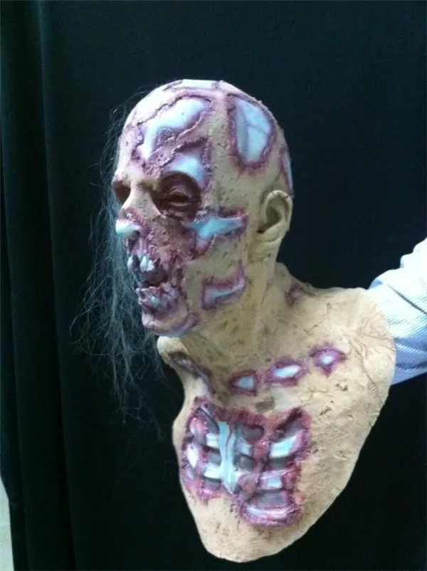 Zombie Mask Soft Rubber Skeleton Ghost Scary Halloween Party Costume Dress up Gifts - 5