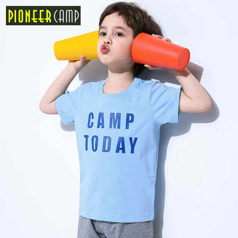 Pioneer kids/Новые футболки с коротким рукавом для мальчиков детская одежда модная