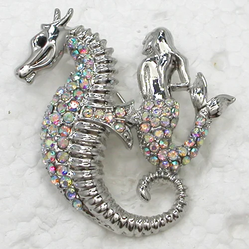 Брошь Морская лошадь C772 F|pin brooch|mermaid broochclear brooch |