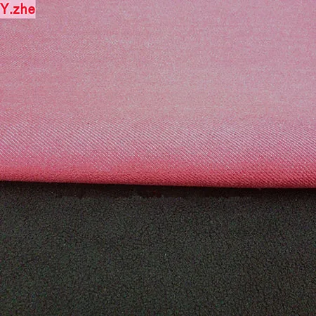 140x50 см, 1 шт., хорошая джинсовая ткань, плотная, микро-стрейч, теплая джинсовая ткань с флисом внутри, материал для шитья, штаны, одежда - Цвет: pink 140cmx50cm