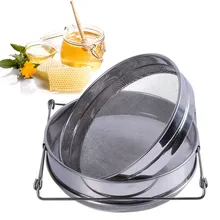 Медовый фильтр двойное сито из нержавеющей стали для пчеловодства оборудование Фильтр Дуршлаг пчеловодства инструменты#4A26