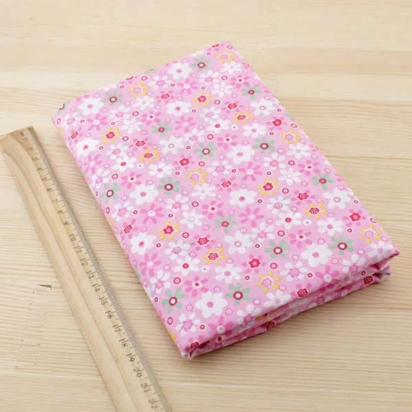 Booksew tetas Patchwork Tecidos Para Costura 7 шт. 50 см * розовая хлопковая ткань с цветами толстая
