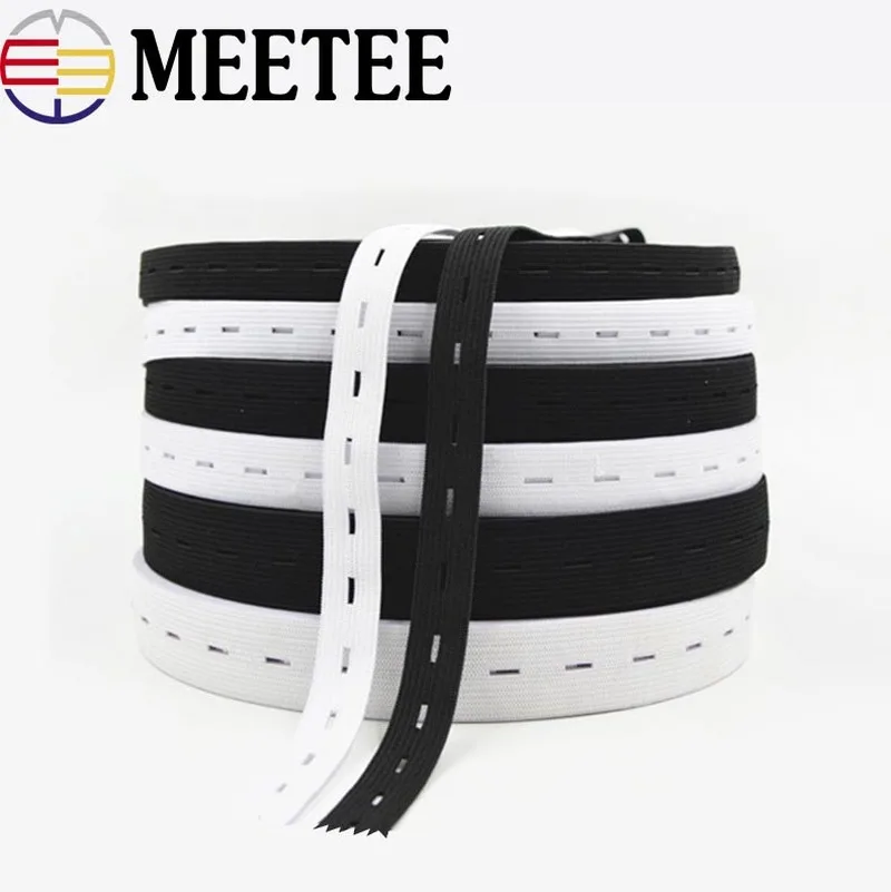 

10Meters High Quality Elastic Belt White Black Nylon Elastic Bands Waist Band Webbing Garment Trousers Sewing Accessories C6-13