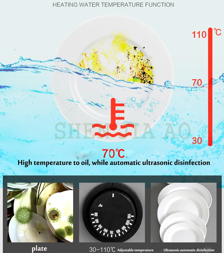 Коммерческая ультразвуковая посудомоечная машина для мытья овощей двойная стерилизация Автоматическая Посудомоечная машина 1 шт