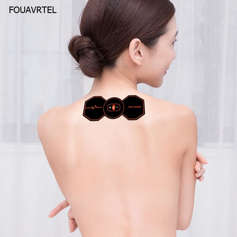 FOUAVRTEL супер качество массажер для шеи EMS мышечный тренажер для шеи стимулятор мышц брюшной шеи спины массажер для тела