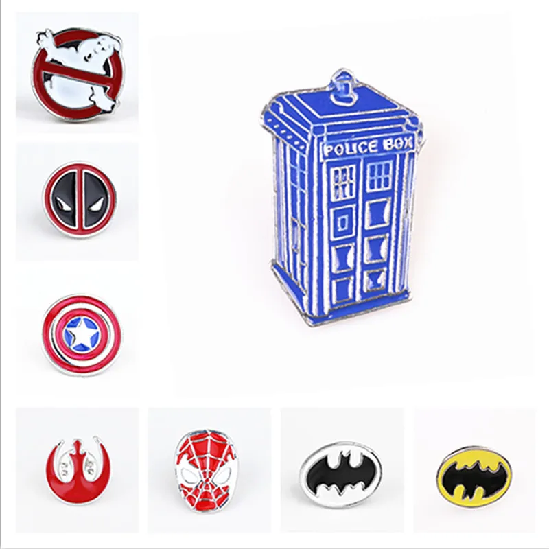 

The avengers Iron Man Tony Stark I Love You 3000 Times Badge Doctor Who Enamel Ghostbusters Brooch Pins