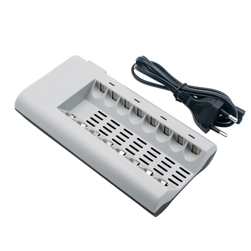 

8 Slots Charger AA / AAA Ni-MH / Ni-Cd Batteries Rechargeable Battery EU Plug Futural Digital Drop SHhipping AUGG7