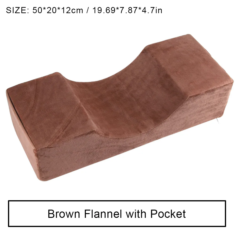 Brown Flannel Pillow Профессиональная подушка для наращивания ресниц, Прививка ресниц, подушка для ресниц, поддержка шеи, эргономичный изгиб, память, пенный макияж, инструменты - Цвет: Brown Flannel Pillow