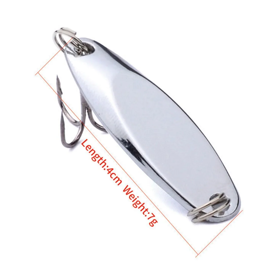 1Pcs High Quality 3g-40g Metal Spoon Fishing Lures Hard Baits Silver Spoon Lure For Fishing Baits Sea Lures Tool 9 Sizes