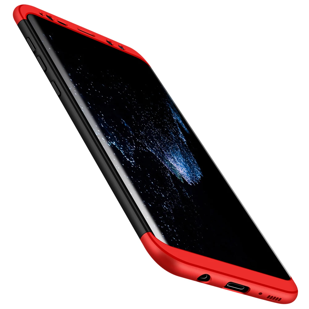 

New 360 Full Protective Phone Case For Samsung Galaxy S6 S7 Edge S8 S9 Plus Matte PC Shockproof Cover For Samsung Note 8 9 Case