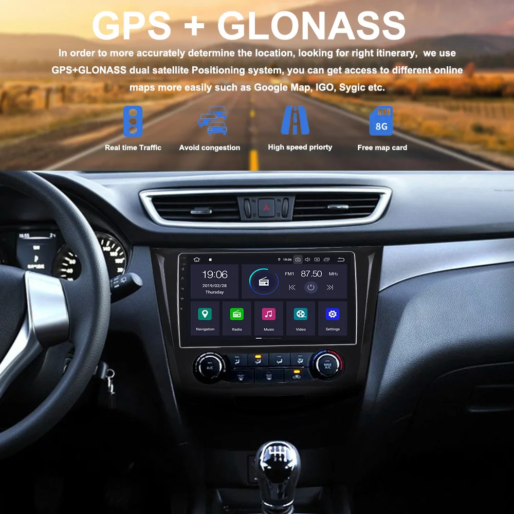 Excellent JSTMAX 10.2" 2.5D IPS Android 9.0 Car Radio for Nissan Qashqai Multimedia 2014 2015 2016 2017 GPS Octa-Core 4G Navigation Auto 5