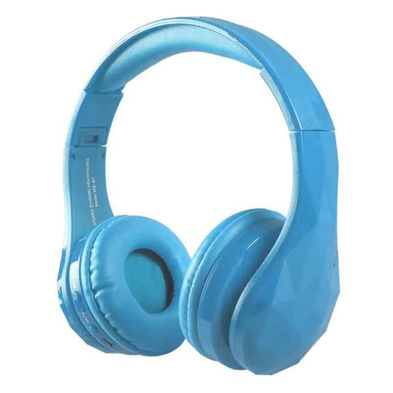 SMILYOU Новое поступление красочные стерео аудио Mp3 Bluetooth наушники Складная Беспроводная гарнитура наушники Поддержка SD карты с микрофоном - Цвет: Синий
