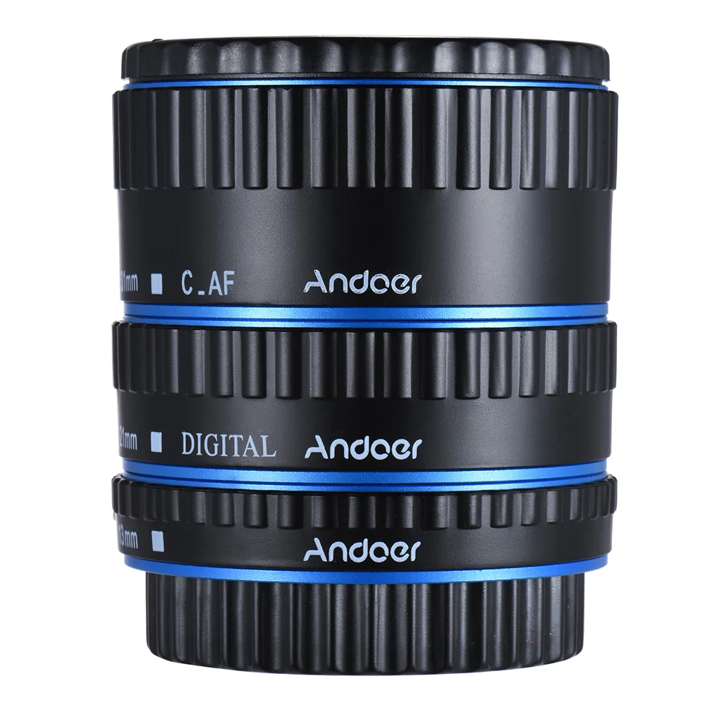 Andoer цветное металлическое TTL Автофокус AF макро Удлинительное Кольцо для Canon EOS EF S