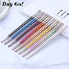 1 Pair Stainless Steel Portable Chopsticks Chinese Non-Slip Chopsticks Set Reusable Sushi Chop Stick For Children Cutlery Set ► Photo 3/6