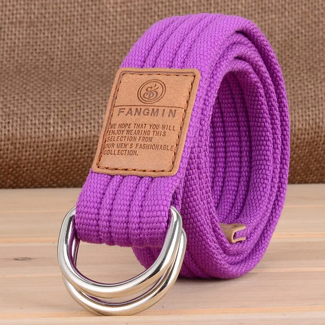 purple Ремни с пряжкой, женская версия, Холщовый ремень для женщин, для досуга, джинсы, деловой пояс с металлической пряжкой, для улицы, тканый пояс 108 см - Цвет: purple