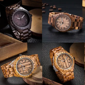 

Men`s wood Wristwatches UWOOD Quartz casual watches for man famous brand wood watch chrismas gift natural fashion wood watch men