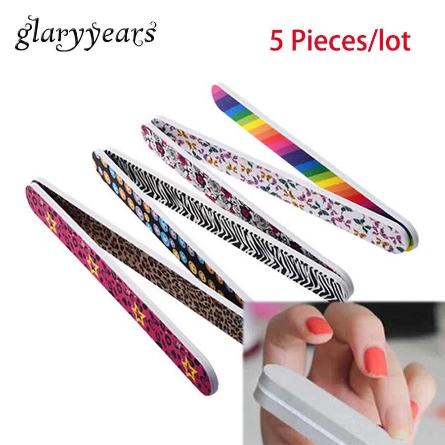5 Pieces/lot Nail File Sandpaper Sanding Emery Board Manicures Tool