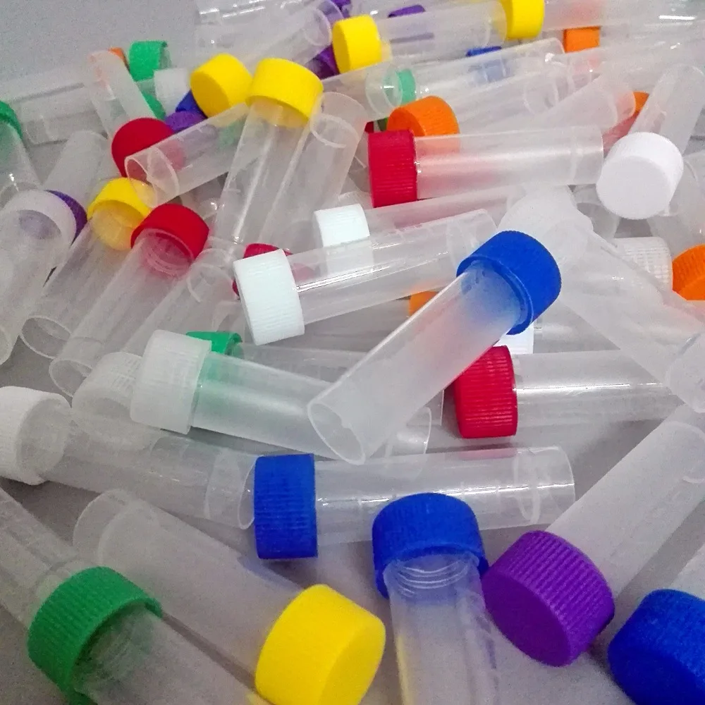 100 шт 1,8 мл лабораторные морозильные трубки центрифужные трубки для лабораторного анализа с красочной винтовой крышкой
