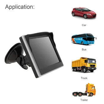 

12V New 5 Inch Car TFT LCD Monitor 800*480 16:9 Screen 2 Way Video Input + Water-Resistant Car Rear View Camera
