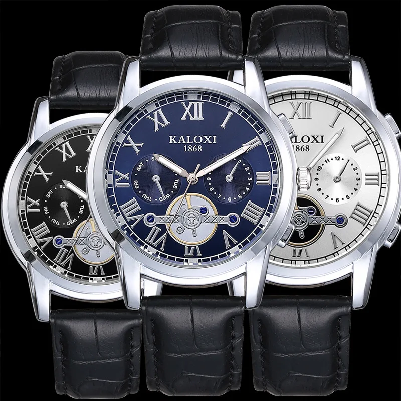 KALOXI, новинка, relojes hombre, часы, мужские, водонепроницаемые, кварцевые, с механизмом, повседневные часы, для мужчин, нержавеющая сталь, ремешок для часов, часы hodinky