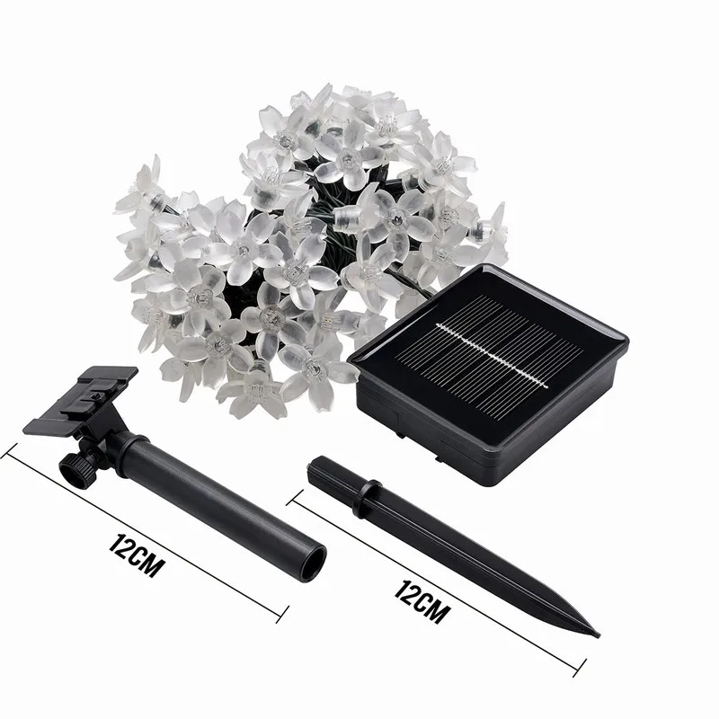 Movido a Energia Guirlandas de Luz Luzes de Fadas Festa de Natal Leds 50 7 m Solar Levou Luz da Corda Pêssego Flor Solar Solar Jardim Decoração 17 Computers & Electronics