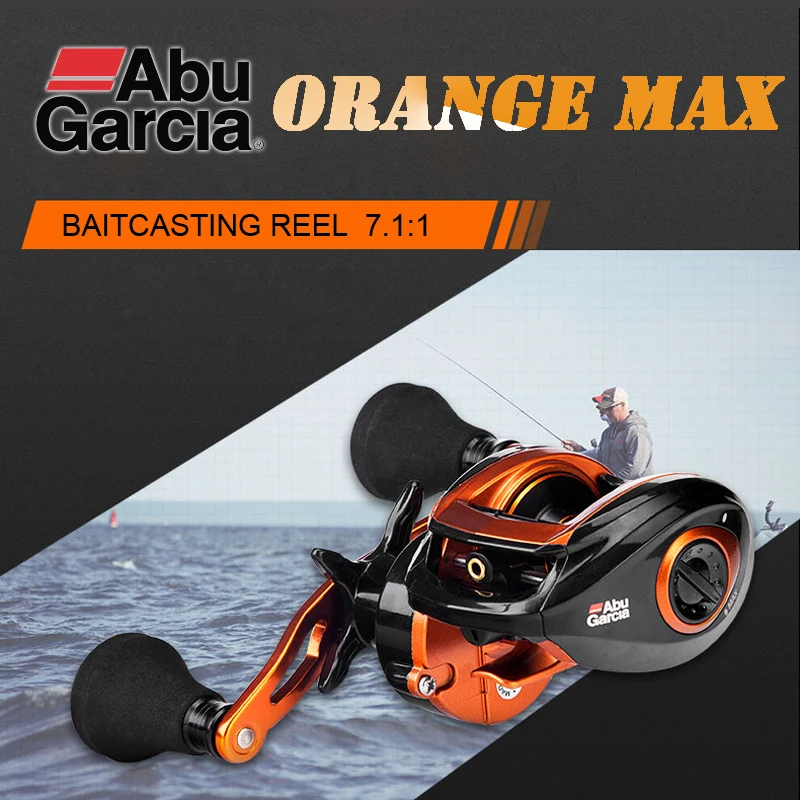 Abu Garcia Orange Max3 Right Left Hand Fresh Sea Water Baitcasting Reel Carp Fishing Gear Baitcasting 5BB 7.1:1 OMAX3