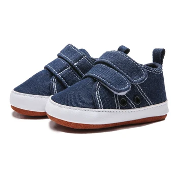 

Infant Babies Sole Soft Canvas Boy Shoes Solid Footwear For Newborns Toddler Crib Moccasins baby shoes for 0-18M