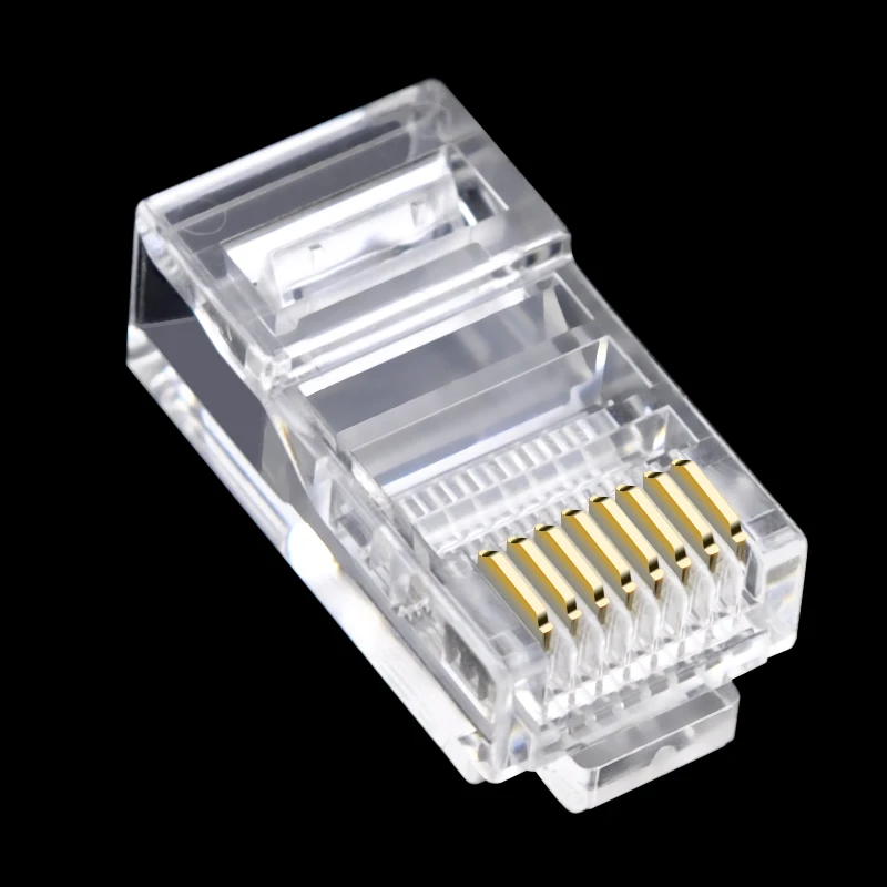 CNCOB Ethernet rj45 Connector Computer Network Connector Crimp Modular Plug cat5e 8p8c Unshielded utp Network Cable Crystal Head