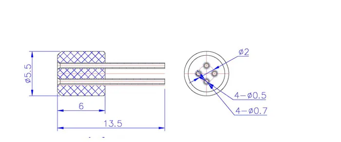 Белый 4pin лазерный диодный тестовый разъем LD тестовая розетка BOSA/TOSA/ROSA тестовая розетка