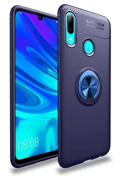 

Stand case Silicone with Ring for Huawei P Smart 2019 Blue