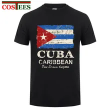 Lo más nuevo de 2017, la bandera de Cuba más barata, camisetas para hombres, camisetas de manga corta para hombres, bandera cubana Vintage, Camisetas estampadas, camisetas divertidas casuales, Tops