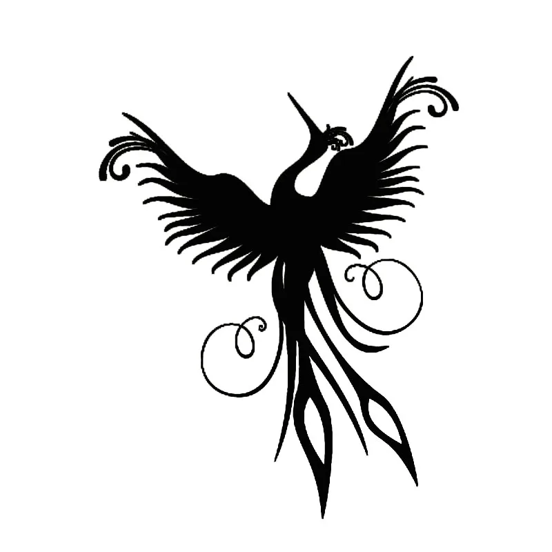 hot sale home decor phoenix wall sticker black vinyl removable mural living room decorative flying bird - Home Decor Phoenix hot sale home decor phoenix wall sticker black vinyl removable mural living room decorative flying bird - Home Decor Phoenix