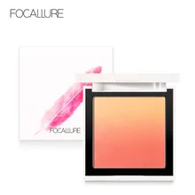 FOCALLURE nouvelle couleur fard à joues maquillage poudre soyeuse joue naturelle fard à joues visage poudre Rouge avec palette de fard à joues miroir